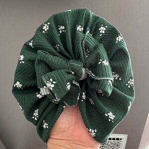 Green floral bunny knot